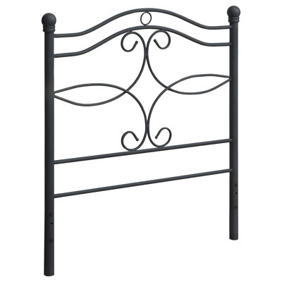 Metal Twin Open Frame Headboard Matte Black