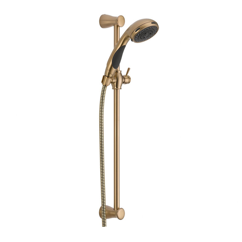 3-Spray Hand Shower with Slide Bar, Handheld Shower Head, Slide Bar Hand Shower 2.5 GPM, Brilliance Champagne Bronze