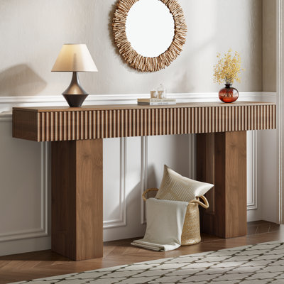  Hollow-Leg 63" Fluted Console Table