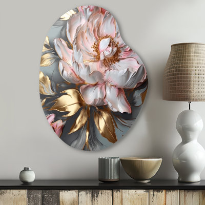 Congleton - pivoines en forme de poire, art mural en métal asymétrique