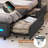 LED Upholstered Platform Bed Frame with 4 Storage Drawers and Storage Headboard-2002608462-2002412866