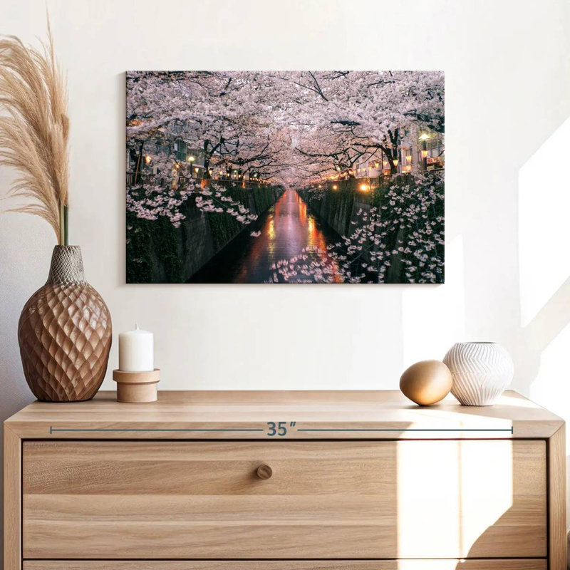 Ravi Meguro River Cherry Blossom, 16" H x 24" W