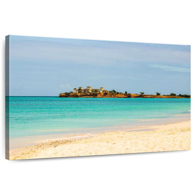 Paysage de la plage Gillard à Antigua, H 16 po x l 24 po