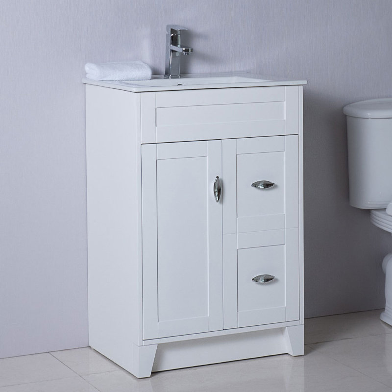 Ensemble de meuble-lavabo simple 24 po Lucan, Blanc