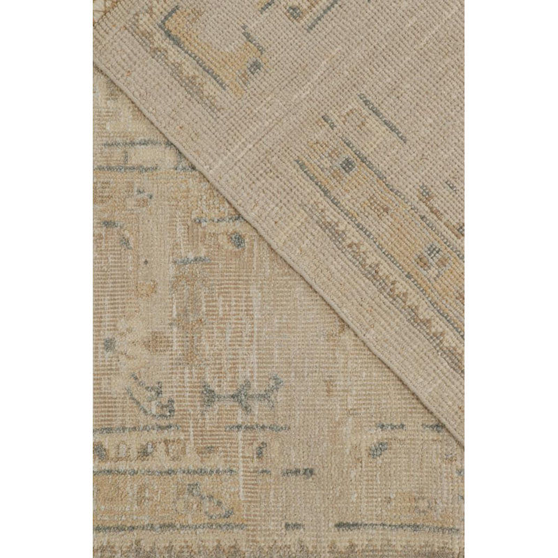 Oushak Hand Knotted Silk Floral Area Rug, Rectangle 12' x 18'