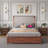 King Size Bed Frame With Upholstered Headboard-468657561