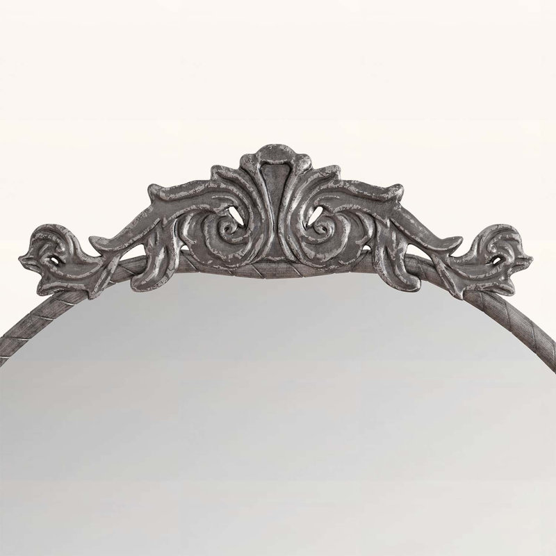 Miroir mural pour décoration intérieure rétro et extension d'espace, Argent antique