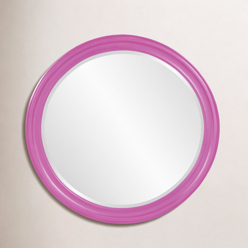 Miroir biseauté moderne et contemporain Talvi, Rose vif