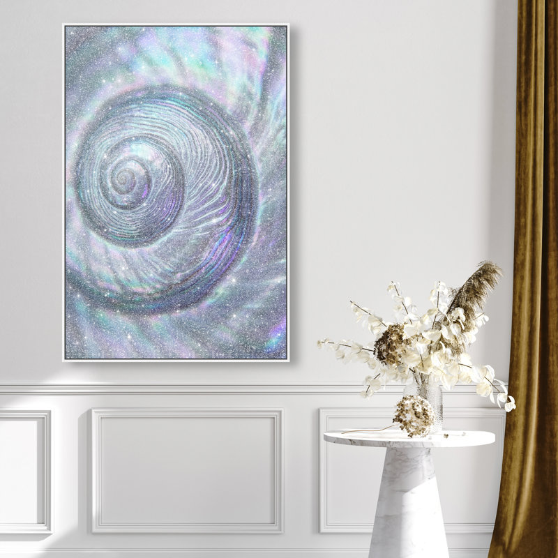 Sea Spiral Print by Oliver Gal, 25"H x 17"W, White Floater Frame