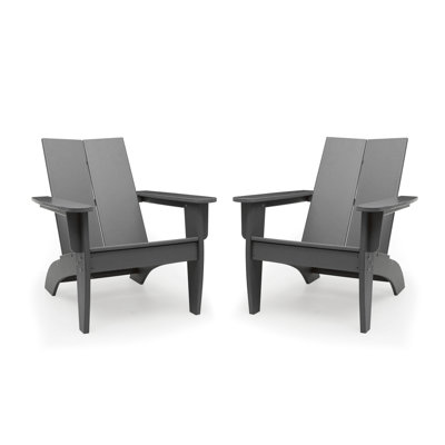 Aulika Outdoor HDPE Modern Adirondack Chairs