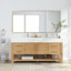 Ensemble de meuble-lavabo simple 72 po Maho avec lavabo en pierre et miroir intégrés Maho