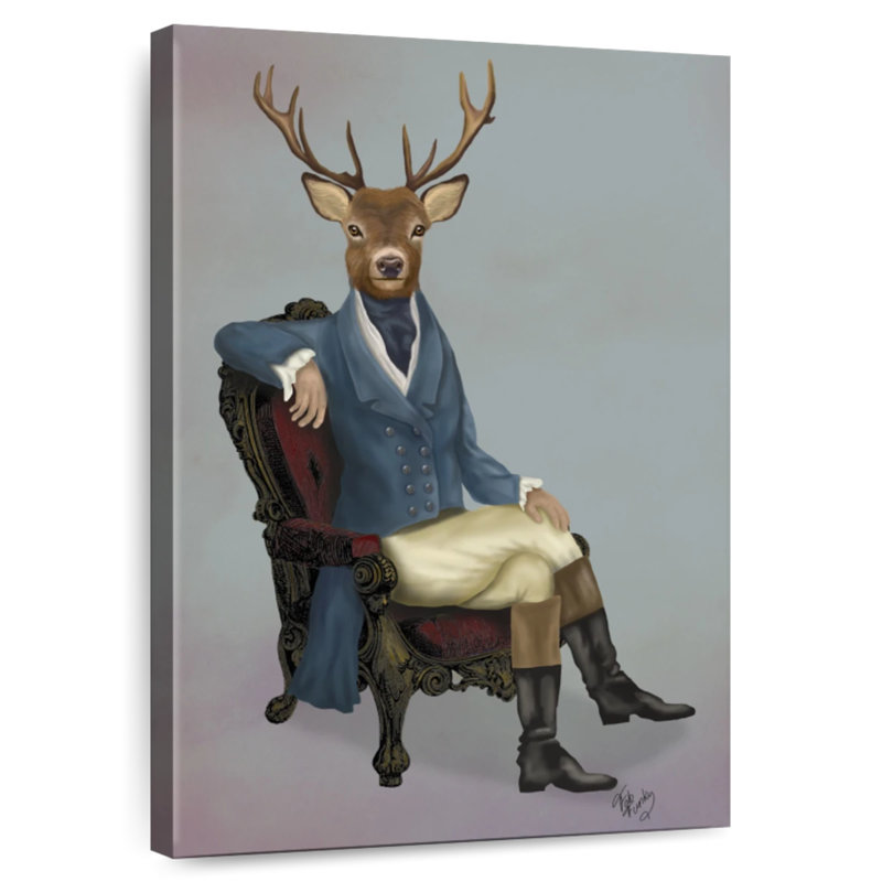 Cerf distingué Brampt complet, H 39 po x l 26 po