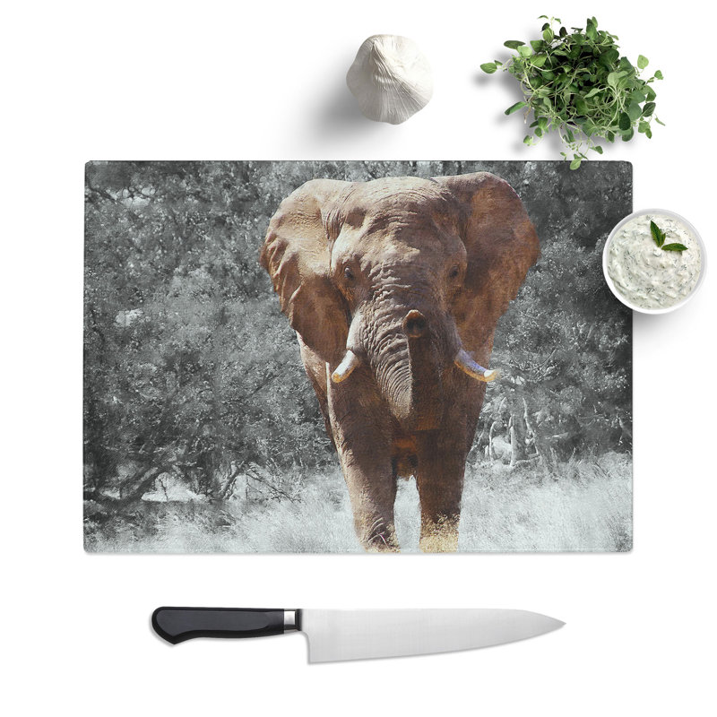 Elephant Vol.1 Painting Chopping Board, 28.5cm W x 39cm L