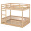 Lit superposé double au-dessus de double avec échelle et garde-corps, cadre de lit en bois massif pour chambre à coucher, chambre d'amis-1920537664
