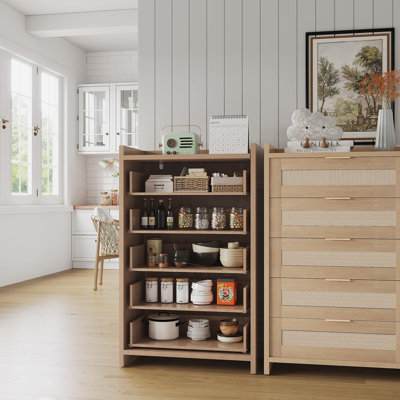 Commode 5 tiroirs 45 po brun