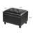 Faux Leather Storage Ottoman Bench With Wooden Legs-1001940640