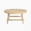 Rockley Circular Mango Wooden Coffee Table - Simple Rustic Farmhouse Style