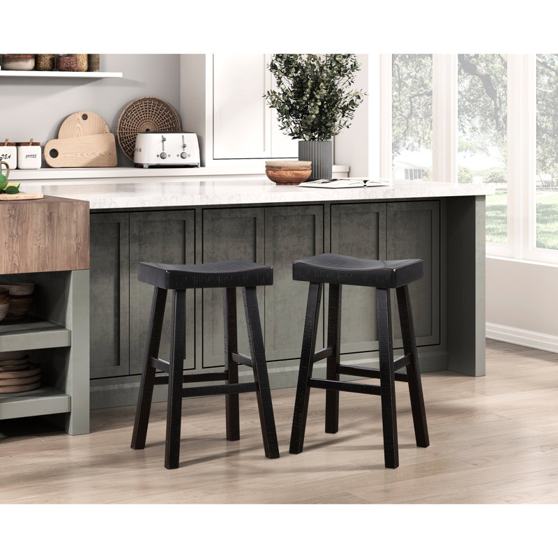 Solid Wood Counter Height Table And Stools For Functional Dining 4 In With Rectangular, Black