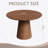 43 inch wooden circular dining table, modern minimalist round table, natural wood grain dining table, one handle and two packs