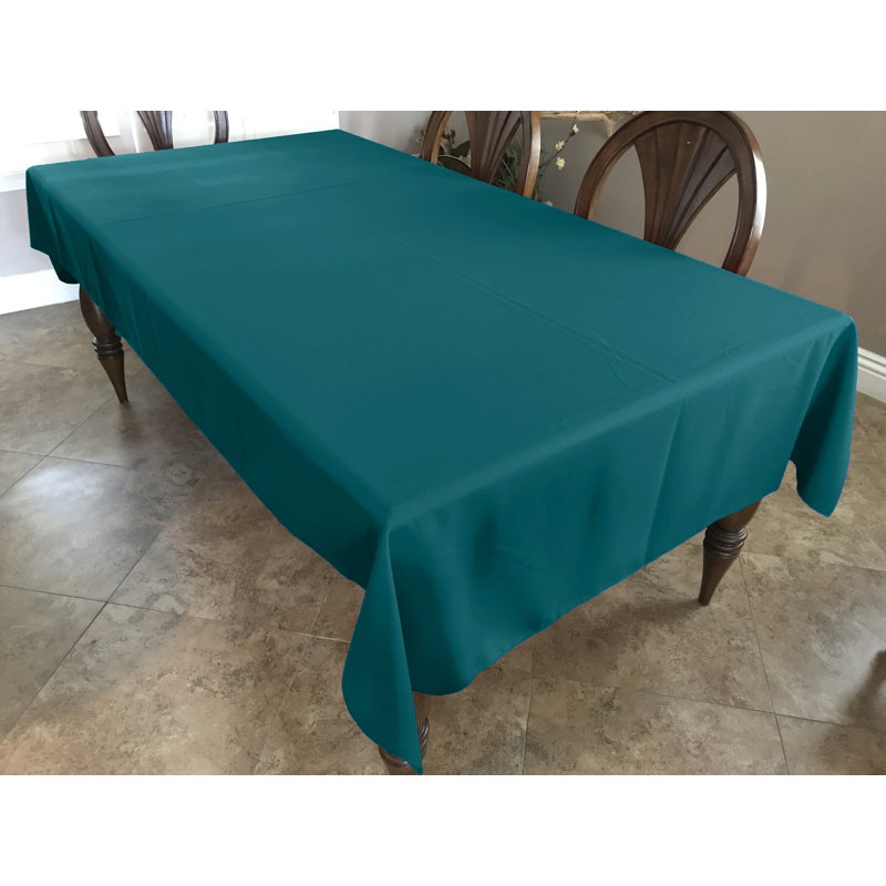 Driffield Solid Polyester Tablecloth, 48" x 48", Green Teal