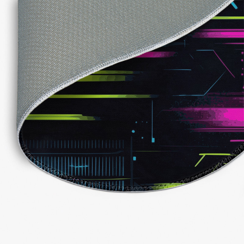 Aurora Circuit Indoor And Outdoor Area Rug, Round 5'