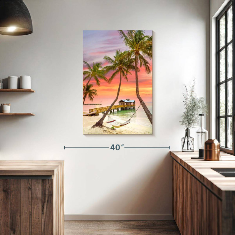 Aime relaxant au lever du soleil à Key West en Floride, H 39 po x l 26 po