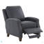 Fauteuil inclinable bleu nuit en similicuir