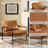 Eisenman 27.09'' W Leather Upholstered Accent Armchair-249569278
