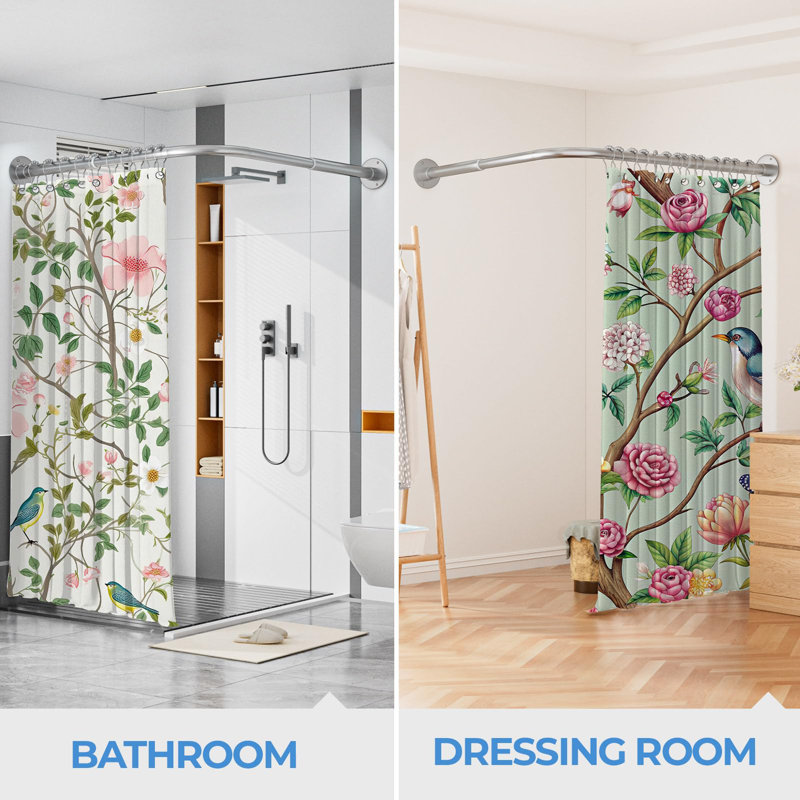 133cm L-Shaped Shower Curtain Pole
