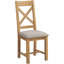 Windsor 50.5cm H Fabric Upholstered Cross Back Side Chair-114208411