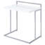 Table de bout rectangulaire haute brillance avec pieds en métal