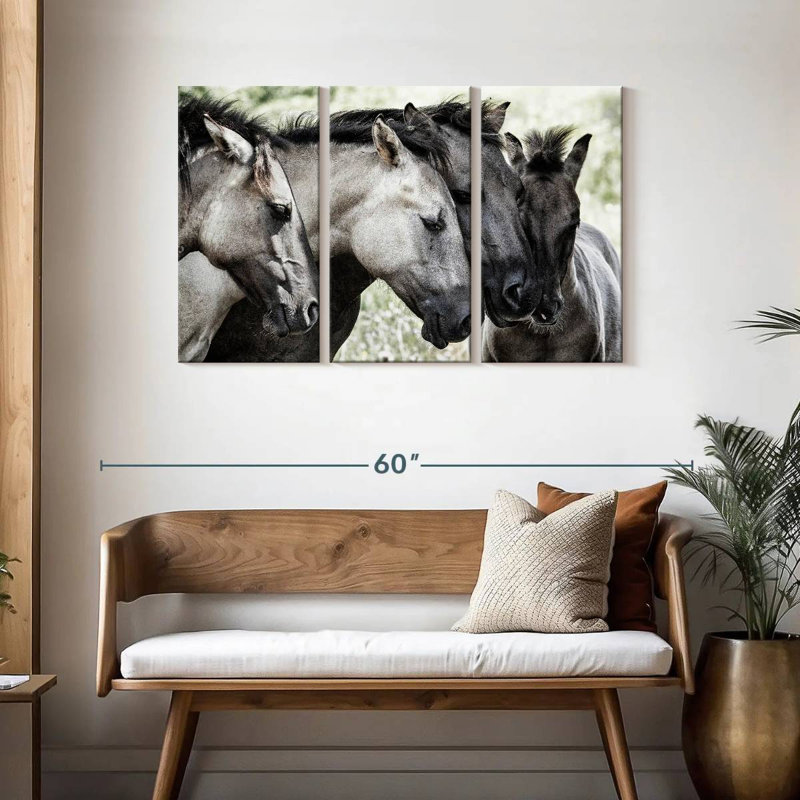 Van Den Four Konik Horses, 28" H x 45" W