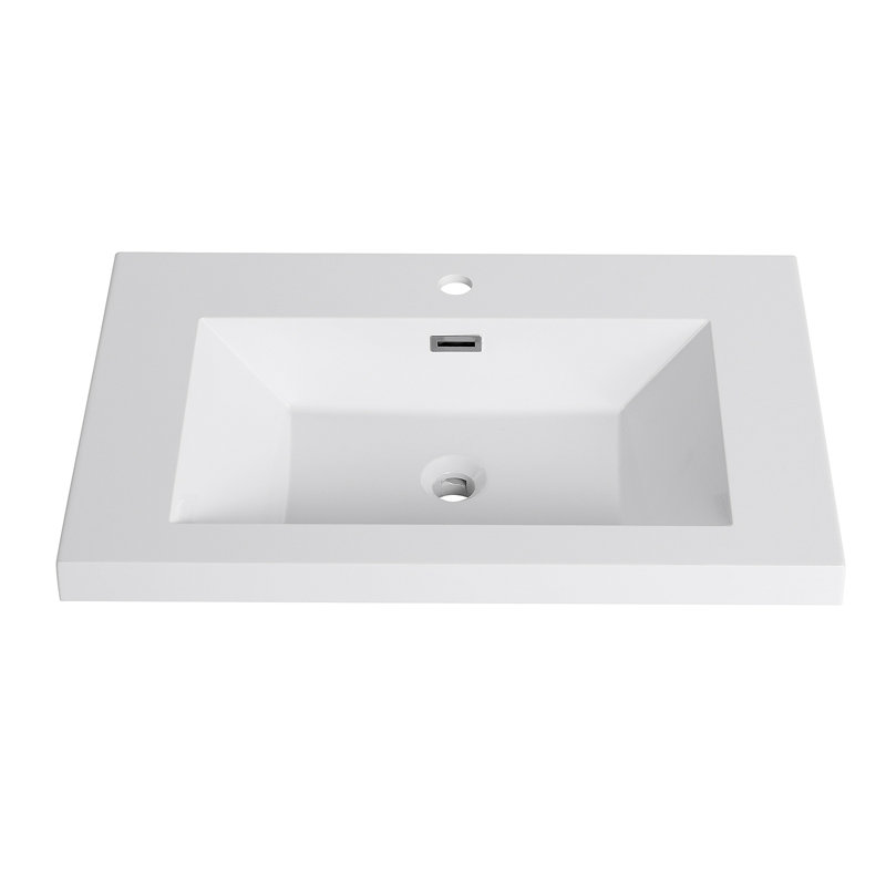 Lavabo de salle de bain 30 po en résine