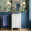 Meuble-lavabo autoportant compact de 20 po avec lavabo en céramique, armoire en bois d'hévéa massif avec tiroir inclinable, organisateur de porte intégré à 2 niveaux et tablette réglable (4 finitions disponibles)-129347243