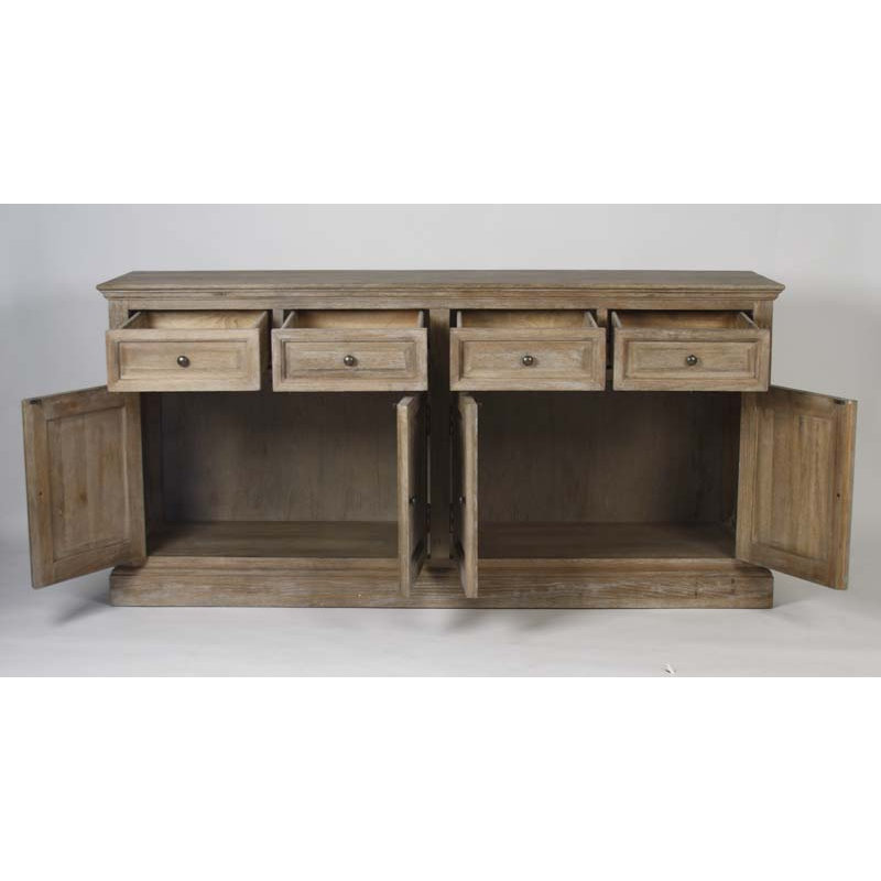 Albert 68'' W Solid Wood Sideboard, Limed Gray Oak