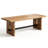 Brown+Black Rectangular Solid Wood+Iron Dining Table-2108727302