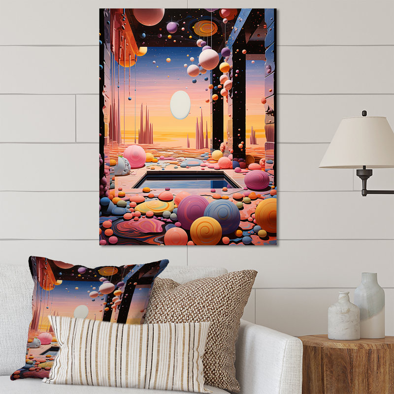 Celestial Dream Bathroom 2 - Abstract Landscape, 20" H x 12" W x 1" D