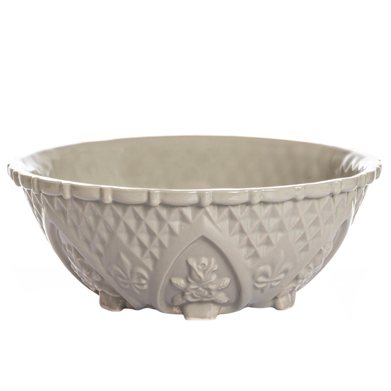 Coppermill Kitchen Vintage Inspired Ceramic Ceramic Serving Bowl, Taupe
