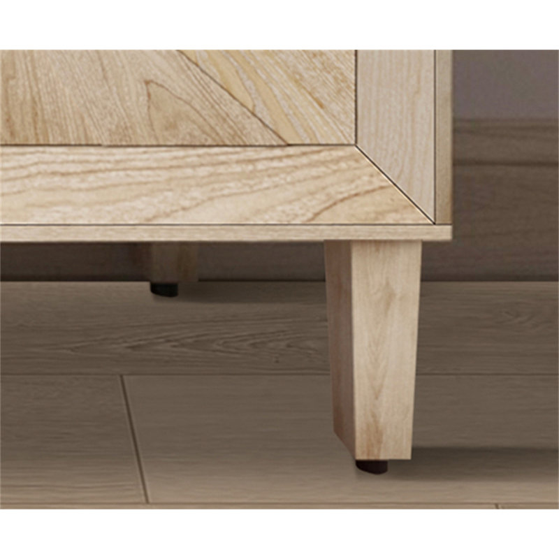 Crédence rustique 60 po de qualité supérieure - Porte symétrique Sunburst, Naturel