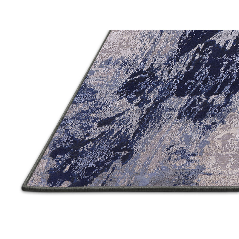 Tapis abstrait mauve / gris, Rectangle 7 pi x 9 pi