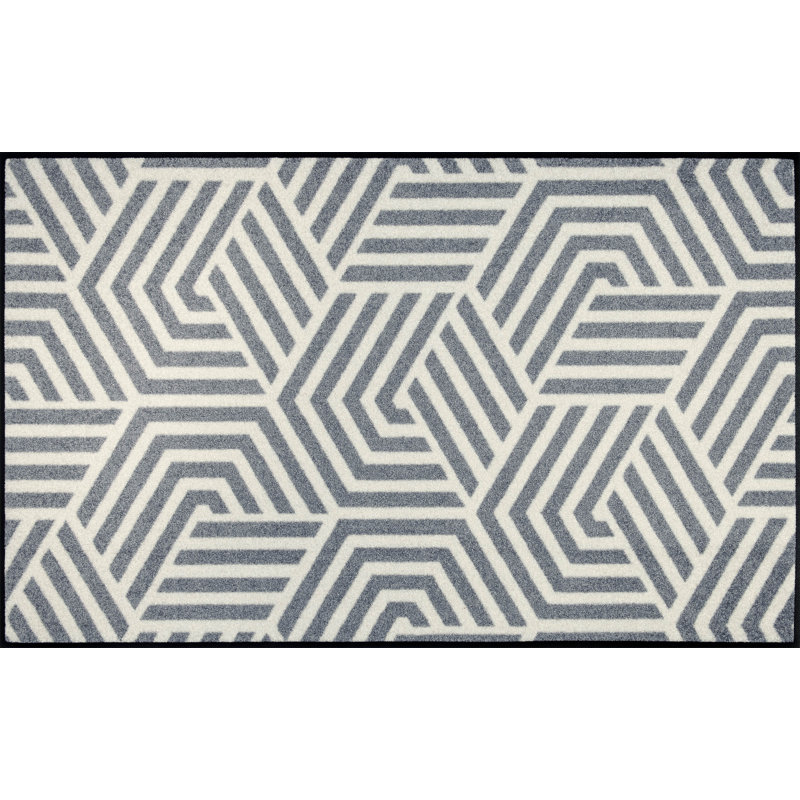 Non-Slip Geometric Indoor Doormat, Rectangular 75 x 120cm