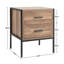 43cm W MDF, Metal Bedside Table