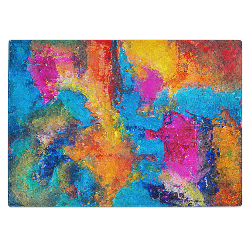Tempered Glass Art Painting Vol.345 Chopping Board, 39 cm W x 28.5 cm L