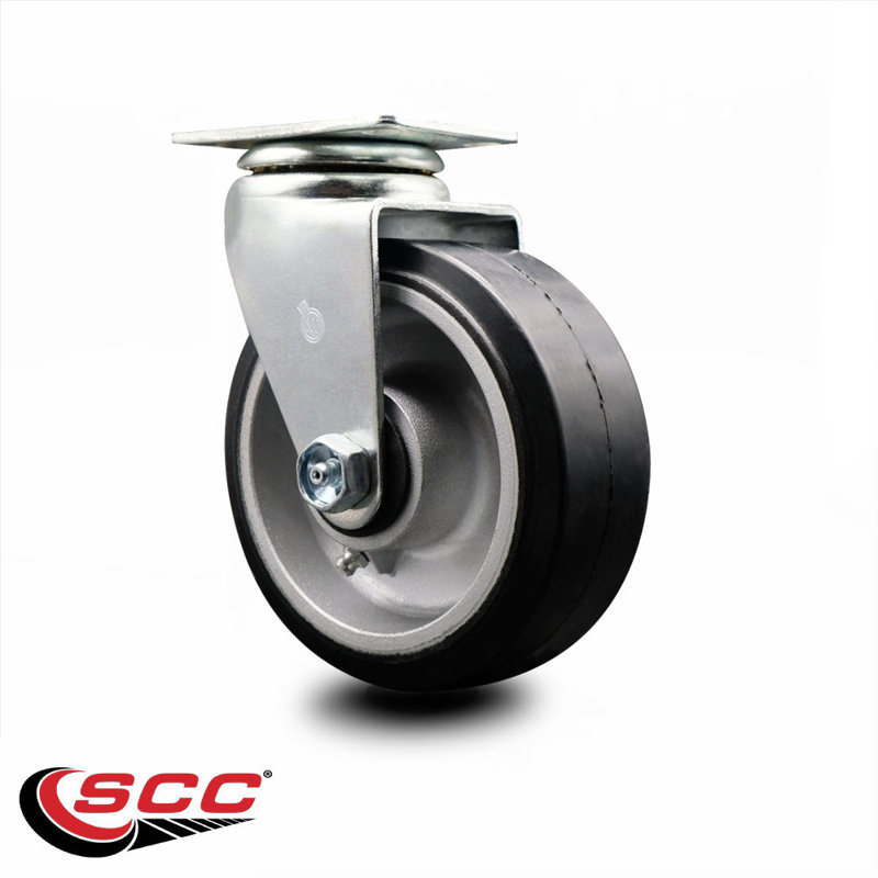 Rubber Aluminum Caster with Roller Bearing