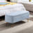Blue Storage Bench With Gold Legs - Grey Faux Fur For A Stylish And Luxurious Home Living Functional-682824870