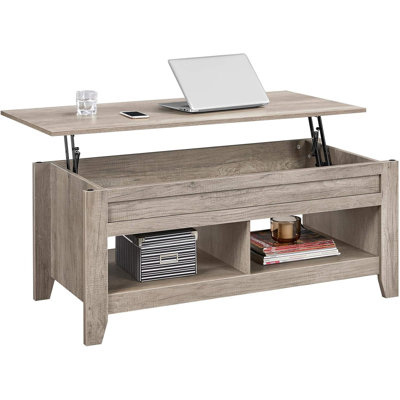 Lift Top Coffee Table, Coffee Table With Hidden Storage Compartment & Lower Shelf, 41In Center Table For Living Room, Office