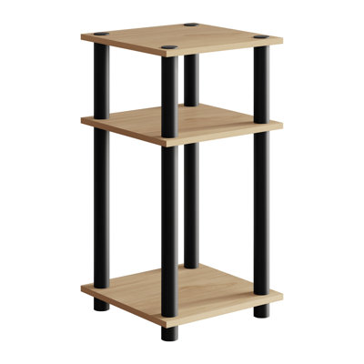 Easy Twist Assembly 3-Tier End Table In Light Oak