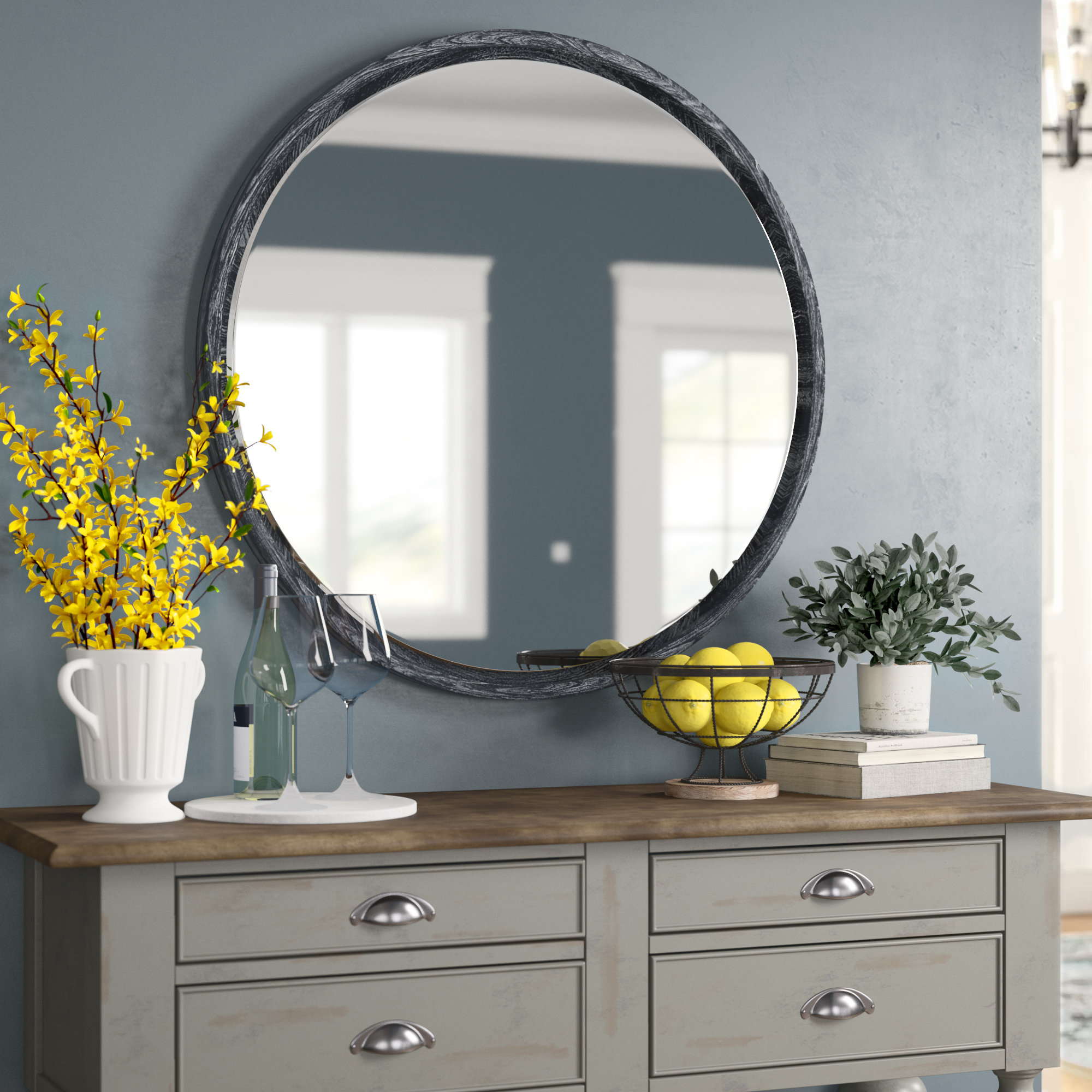 Damir Mirror, Blue/Gray