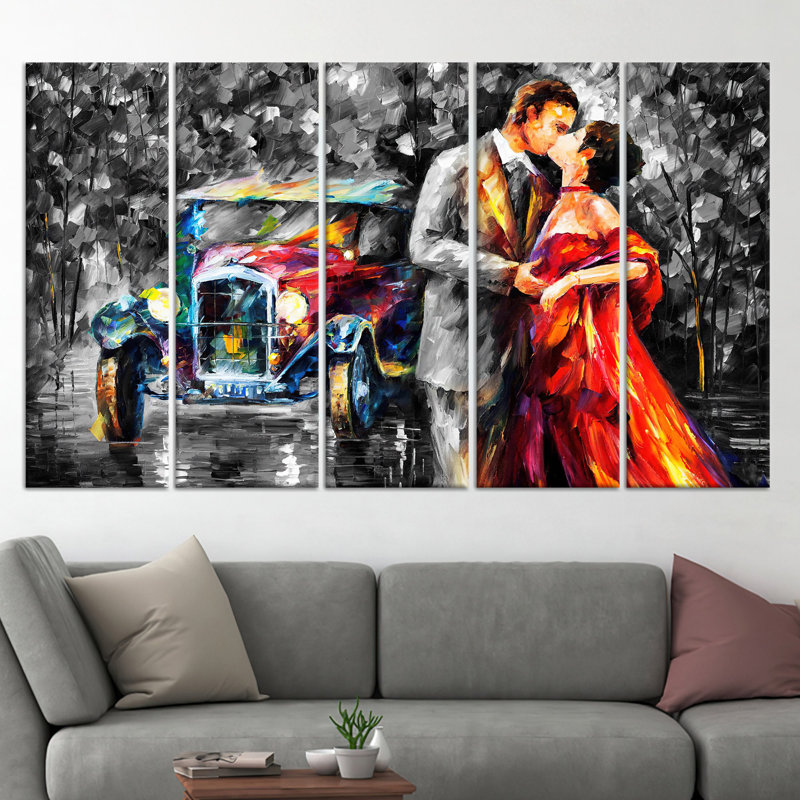 «Romantic Night Landscape», reproduction d'art sur toile, toile tendue 5P, 43,3 po H x 78,7 po l