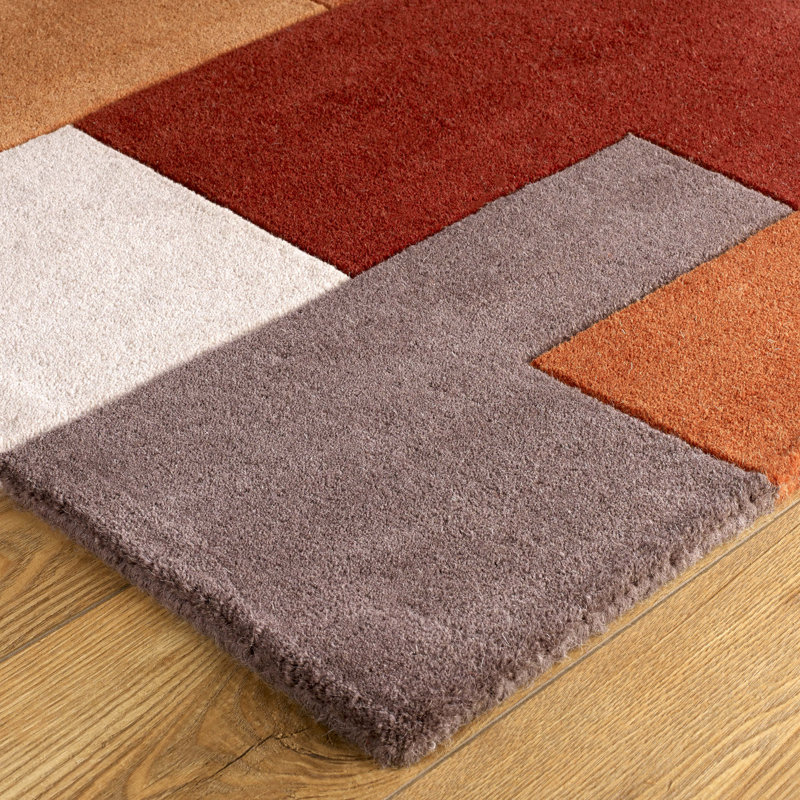 Gunbiorgh Geometric Hand Woven Area Rug, Rectangle 120cm x 170cm